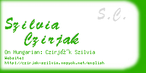szilvia czirjak business card